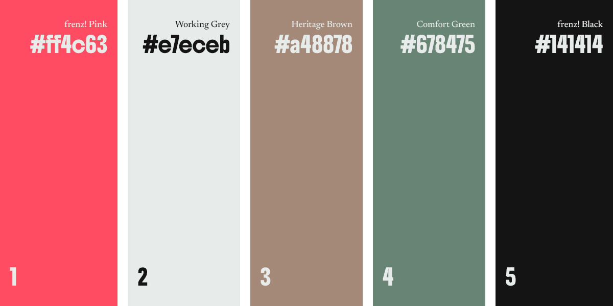 Farbpalette des neuen Coworking Luzern Brandings